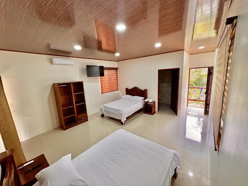 Quadruple room interior with private plunge pool